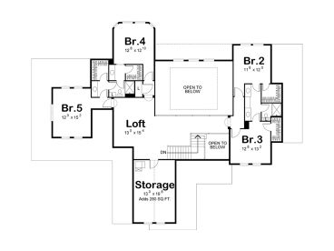 2nd Floor Plan, 050H-0010