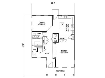 1st Floor Plan, 058H-0020