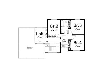 2nd Floor Plan, 050H-0186