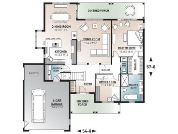 1st Floor Plan, 027H-0251