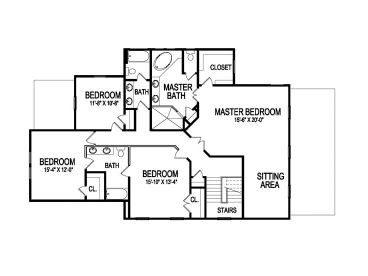 2nd Floor Plan, 058H-0054
