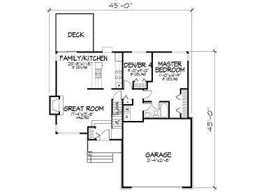 1st Floor Plan, 022H-0070