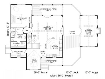 1st Floor Plan, 062H-0070