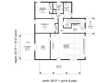 1st Floor Plan, 062H-0401