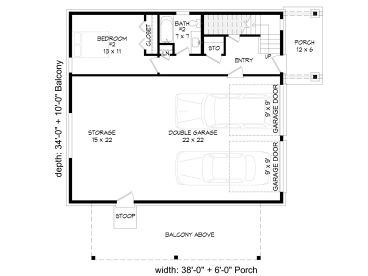 1st Floor Plan, 062G-0262