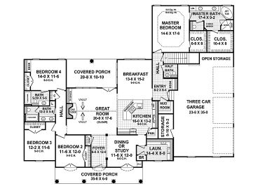 1st Floor Plan, 001H-0116