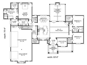 1st Floor Plan, 062H-0125