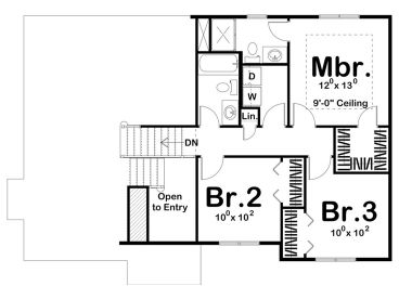 2nd Floor Plan, 050H-0209