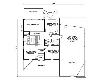 2nd Floor Plan, 058H-0076