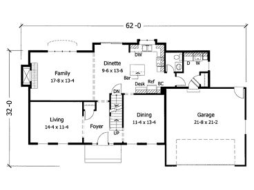 1st Floor Plan, 023H-0004