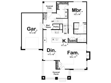 1st Floor Plan, 050H-0288