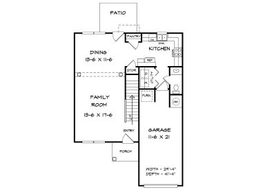 1st Floor Plan, 019H-0200