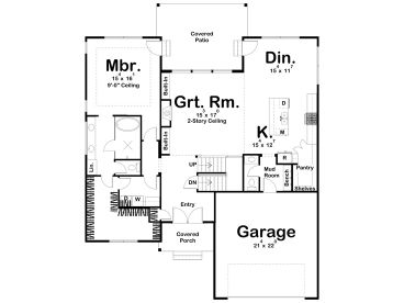 1st Floor Plan, 050H-0333