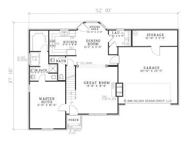 1st Floor Plan, 025H-0070