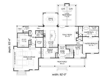 1st Floor Plan, 062H-0437