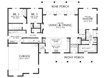 1st Floor Plan, 034H-0455