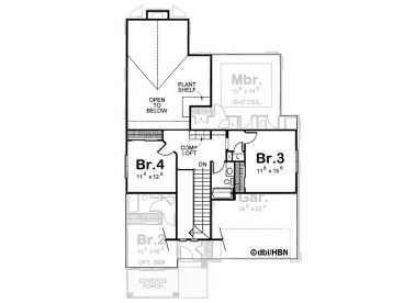 2nd Floor Plan, 031H-0139