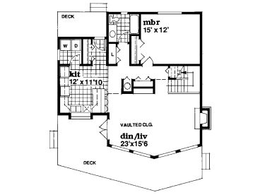1st Floor Plan, 032H-0060