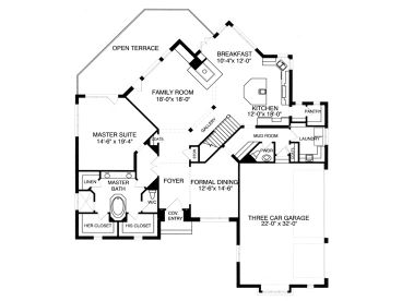 1st Floor Plan, 029H-0098