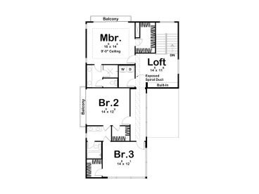 2nd Floor Plan, 050H-0495