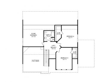2nd Floor Plan, 062H-0056