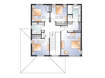 2nd Floor Plan, 027H-0388