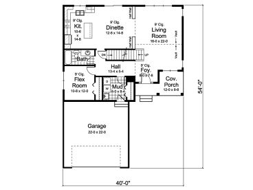 1st Floor Plan, 023H-0162