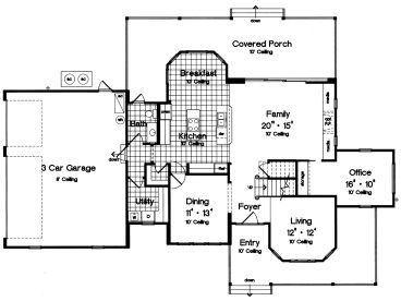 1st Floor Plan, 043H-0156