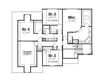 2nd Floor Plan, 031H-0230