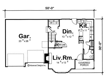 1st Floor Plan, 050H-0051