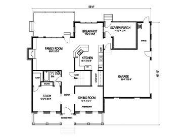 1st Floor Plan, 058H-0021