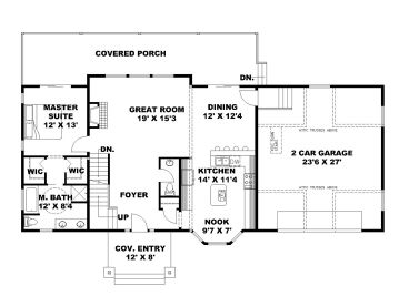 1st Floor Plan, 012H-0254
