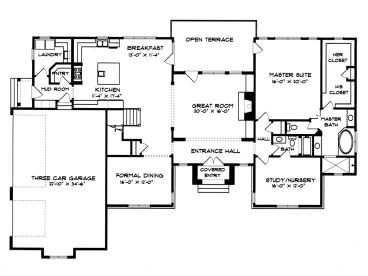 1st Floor Plan, 029H-0047