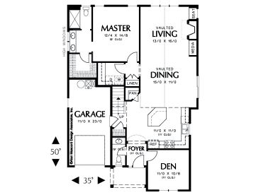 1st Floor Plan, 034H-0157