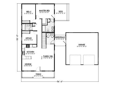 1st Floor Plan, 078H-0033