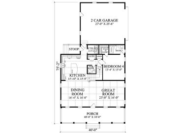 1st Floor Plan, 063H-0182
