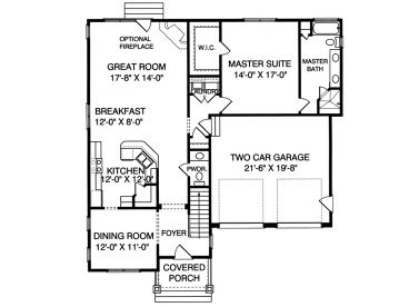 1st Floor Plan, 029H-0012