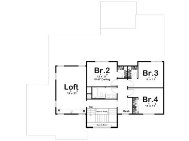 2nd Floor Plan, 050H-0504