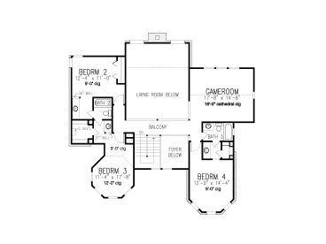 2nd Floor Plan, 054H-0026