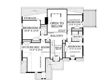 2nd Floor Plan, 063H-0212