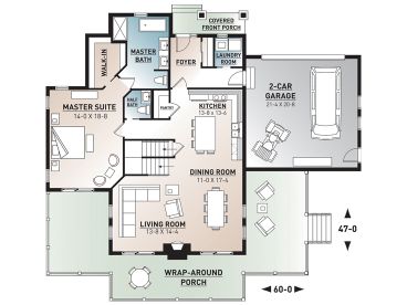 1st Floor Plan, 027H-0454