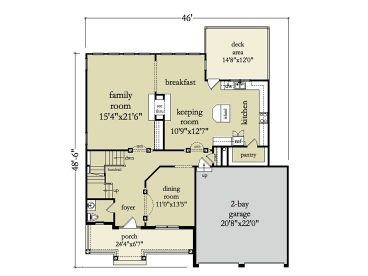 1st Floor Plan, 053H-0062