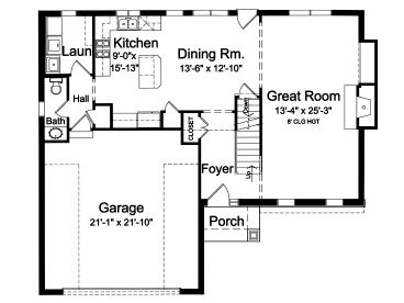 1st Floor Plan, 046H-0072