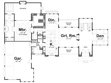 1st Floor Plan, 050H-0343