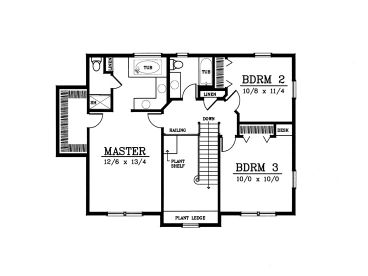 2nd Floor Plan, 026H-0023