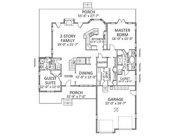 1st Floor plan, 067H-0036