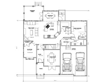 1st Floor Plan, 058H-0096