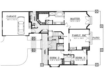 1st Floor Plan, 026H-0071