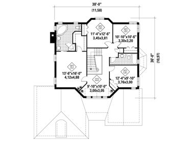 2nd Floor Plan, 072H-0125
