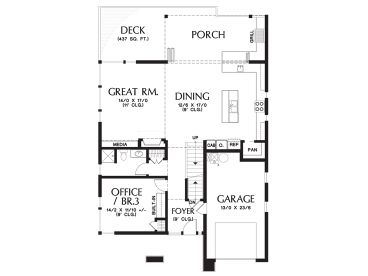 1st Floor Plan, 034H-0430